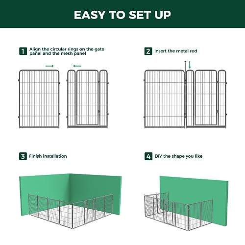 FXW Aster Dog Playpen Designed for Yard, 40" H, 24 Panels - size: 40"H & 24 Panels