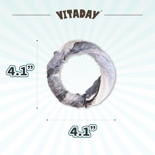 VITADAY Fish Skin Dog Treats, Single-Ingredient, Ring (L), 3 oz - size: 3 Ounce (Pack of 1)