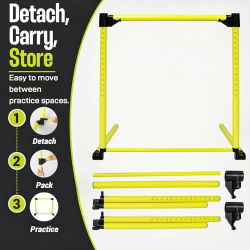 3 Pack Adjustable Height Hurdles Training Equipment, Detachable