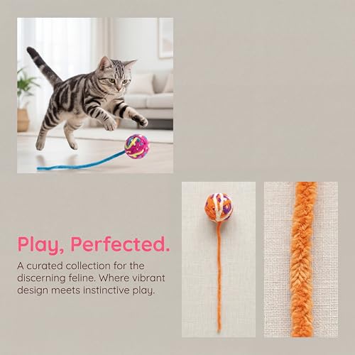 3 Pack Color Random Cat Yarn Balls - color: B