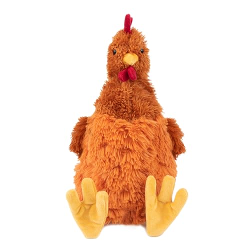 Best Pet Supplies Interactive Squeaky Dog Toy - Crinkle Chicken, Brown - color: Crinkle Chicken (Brown), size: Large