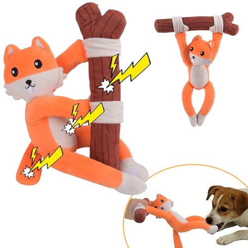 Squeaky Dog Toys,Plush Puppy Toys with Pull Branch