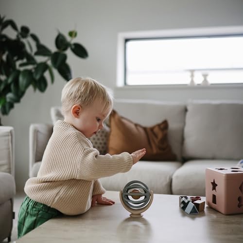mushie Suction Spinner Ball Toy | Toddler Sensory Toys for Bath & Play - style: Ball