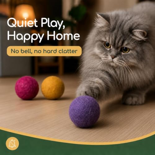 Wool Cat Balls, 6 PCS