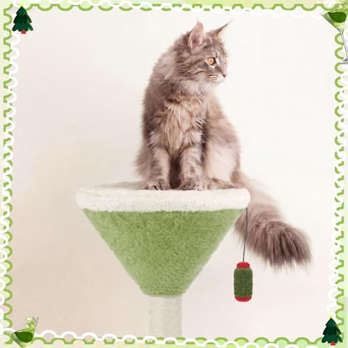 Sosation Green Martini Cat Scratching Post 19.7" H with Dangling Ball - color: Green