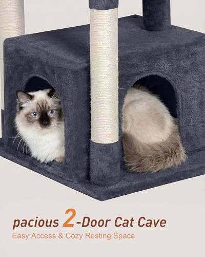 23.6" Cat Tree for Large Cat, 19 * 15.8 in Large Perch, Dark Gray - color: Dark Gray