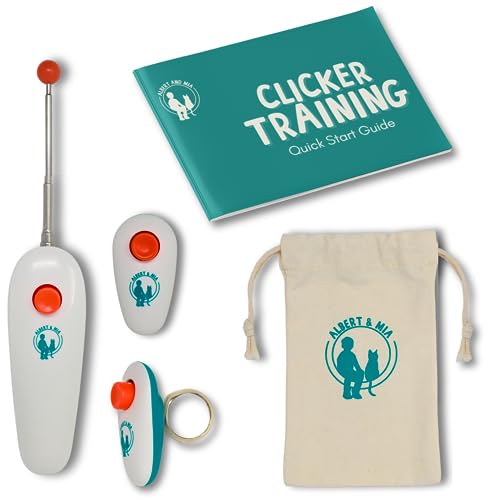 ALBERT & MIA Cat Clicker Training Kit + The Click Crusade Bundle (Cat Training Card Game Guide to Clicker Training for Cats for Teaching Tricks, Improving Communication and Bonding with Your Kitten