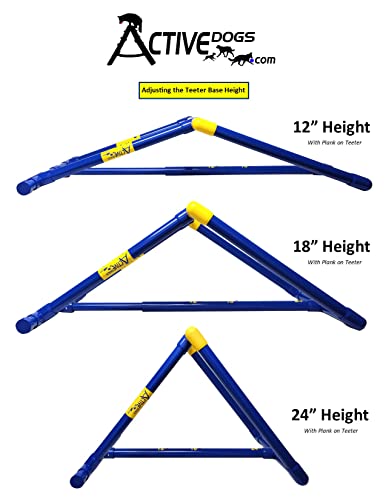 ActiveDogs Seesaw Base Dog Agility Equipment, Adjustable PVC