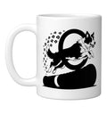 Dog Agility Weave Poles Illustration Identity Mom Sports Ceramic Mug, White - size: 11 Ounces