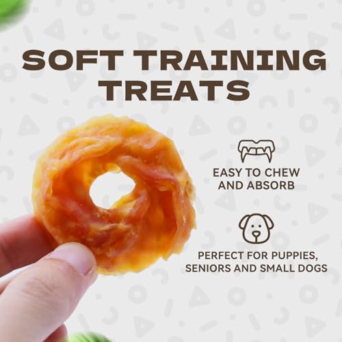 Chicken Rings Dog Treats, Natural Chicken Breast Jerky 10.58oz/300g