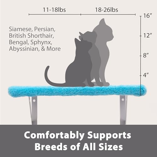 COZIWOW Wall Cat Tree,4Pc Ocean Blue Octopus Sisal Perch Multi-Cat Home - color: Ocean Blue