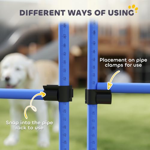 PawHut 6 Piece Dog Agility Training Equipment for Dog Agility Course Blue - color: Blue, size: 6 Piece