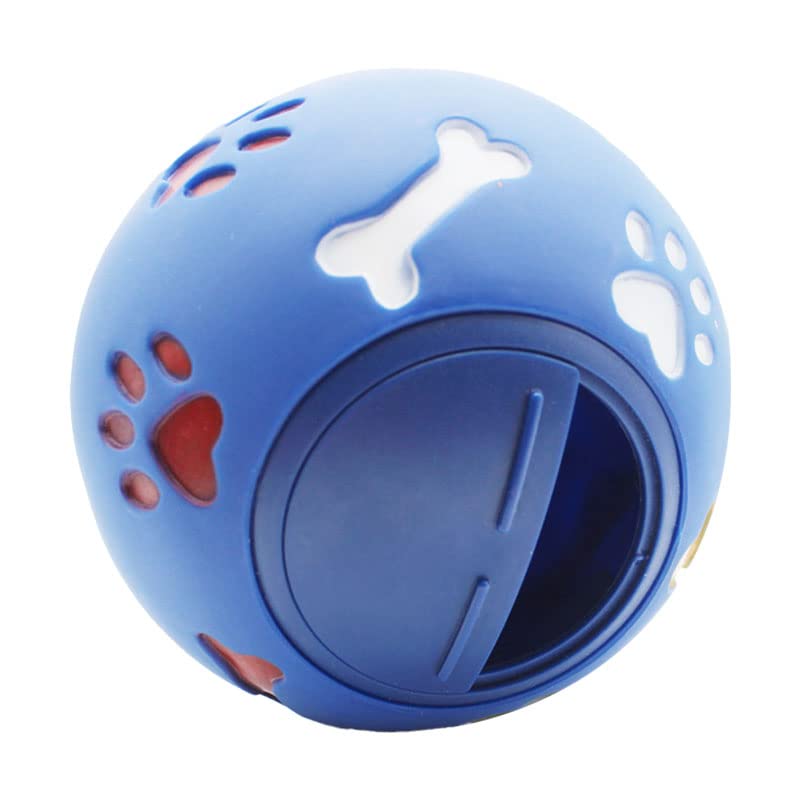 Dog Treat Dispenser Ball, Adjustable Opening Slow Feeder Puzzle Toy - color: Blue, size: S 7.5cm/3.0in Diameter