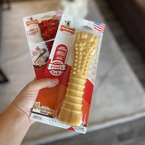 Nylabone Power Chew Textured Bone Dog Toy, Peanut Butter Flavor, X-Large - size: X-Large