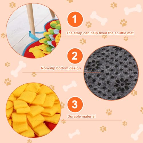 Snuffle Mat for Small Medium Dogs Nose Smell Training, Muilticolor - color: Muilticolor