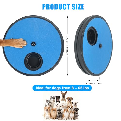 Dog Nail Scratch Board with Treat Box — Lockable Spinner Stops Nose-Cheating | Dog Scratch Board & Nail File for Small Medium Dogs Under 40 lbs, Adjustable Tension, Enrichment Treat Dispenser Toy