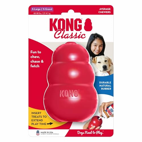 KONG Classic Stuffable Toy, Natural Rubber, Extra Large Dogs (Pack of 2) - size: X-Large(2-Pack)
