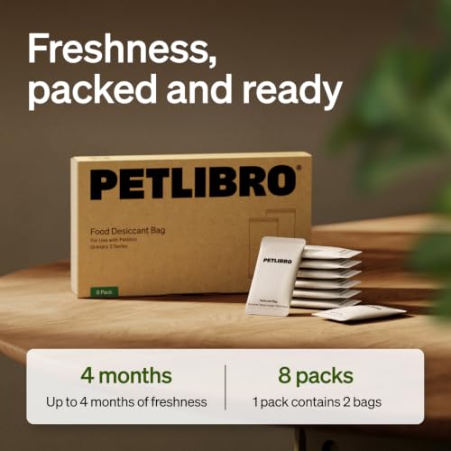 PETLIBRO New Pet Food Desiccant Bag, 8 Packs (16 Bags) for Cat and Dog Food - size: 8 Packs Desiccant Bag