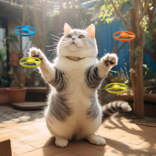 Cat Fetch Toy, Interactive Flying Cat Toy with 36 Propellers, Kitten Tracks Toy for Training Hunting Chasing(only Flying Propellers) - color: only 36 Propellers