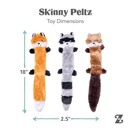 ZippyPaws Skinny Peltz No Stuffing Dog Toy Pack to Keep Them Busy - 18" - style: Variety Pack - Large (3-pack)