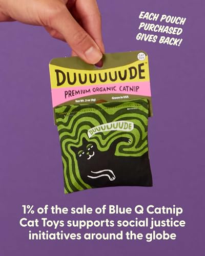 Blue Q Catnip - Cute Cat Toys for Biting with Funny Graphics - Duuuuuuuude - color: Duuuuuuude