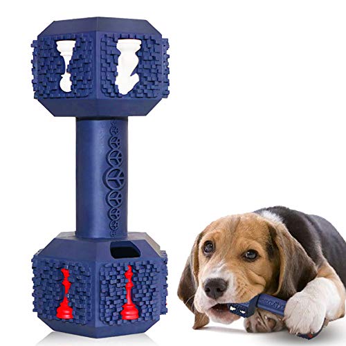 Dog Chew Toys for Aggressive Chewers Indestructible Dog Toys Tough Natural Rubber Dumbbell Toy for Small Medium Large Dogs XLarge Blue - size: X Large-7.5 In Blue