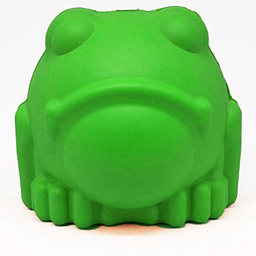 SodaPup MuttsKickButt Bullfrog – Durable Dog Treat Dispenser & Chew Toy Made in USA from Non-Toxic, Pet Safe, Food Safe Natural Rubber for Mental Stimulation, Problem Chewing, Calming Nerves & More - color: Bull Frog Green