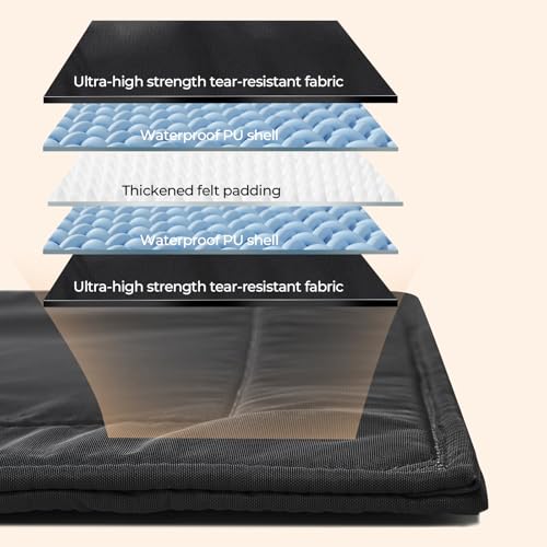 Chew Proof Indestructible Dog Crate Pad,X-Small (17"x23") - color: Black, size: X-Small (17"x23")