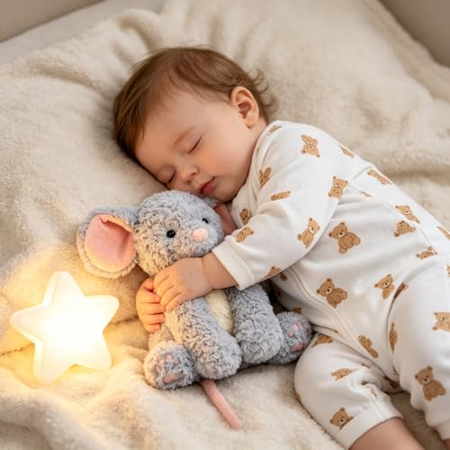 Hopearl Adorable Mouse Plush Toy Floppy Ultra Rat Haggable Soft Stuffed Animal Holiday Birthday Gift for for Boys Girls Kids Toddlers, Gray, 9'' - style: Mouse