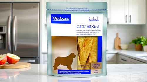 Virbac C.E.T. Hextra Premium Oral Hygiene Chews for Dogs, Large - size: Large Over 50lbs
