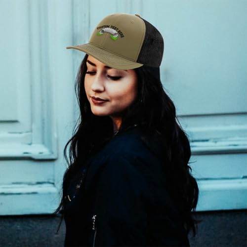 Richardson Mesh Cap Embroidered Agility Tunnel Dog Training Dad Mom Trucker Hats for Men & Women - color: Heather Grey Black Personalized Text Here