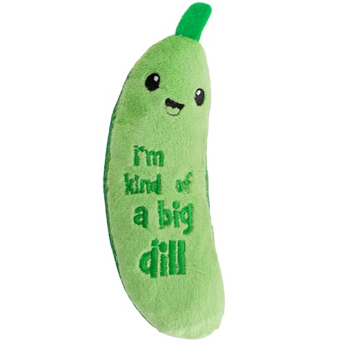 Catstages Crunchy Pickle Kicker Chew Cat Toy, Catnip & Dental Mesh, 6.5" - color: Crunchy Pickle Kicker
