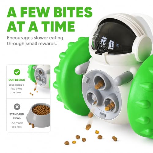 Interactive Dog Treat Dispenser for Slow Feeder (Green) - color: green