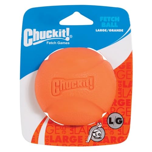 Chuckit! High-Bounce Rubber Fetch Ball Dog Toy, Large 3in, for Big Dogs - color: Multi, size: Large (Pack of 1)