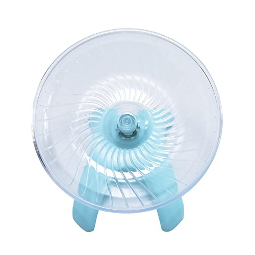 Litewoo Hamster Flying Saucer Silent Running Wheel for Gerbil Rat, Light - color: Light Blue