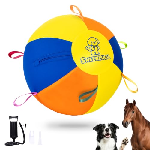 Herding Ball for Dogs, 22" Dog Training Ball with Straps - size: 21.8"