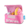 BarkBox Barker's Dozen Donuts 4-in-1 Interactive Plush Dog Toy - color: Donuts
