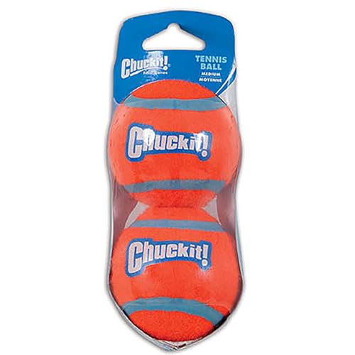 Chuckit! Dog Tennis Ball Dog Toy, Large (3 Inch Diameter) for Dogs 60-100 lbs 2 Count (Pack of 12) - size: Large - 2 Count ( Pack of 12)