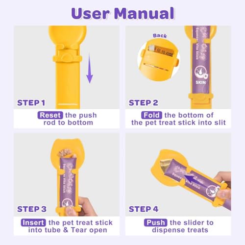 Cat Treat Spoon Squeeze Cat Strip Feeder Spoon for Lickable Churu Cat Treat