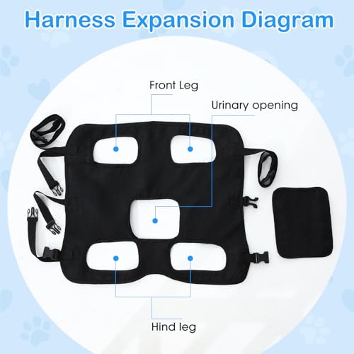Shinylin Dog Carry Sling Emergency Backpack Dog Lift Harness, S - size: S