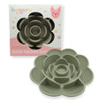 Hanara Sillicone Slow Feeder Dog Bowls & Lick Mat with Suction Bottom | Rose Petals Design | Promotes Better Digestion, Prevent Choking | Dish Washer Safe | Great Size for All Breed (Sage Green) - color: Sage Green