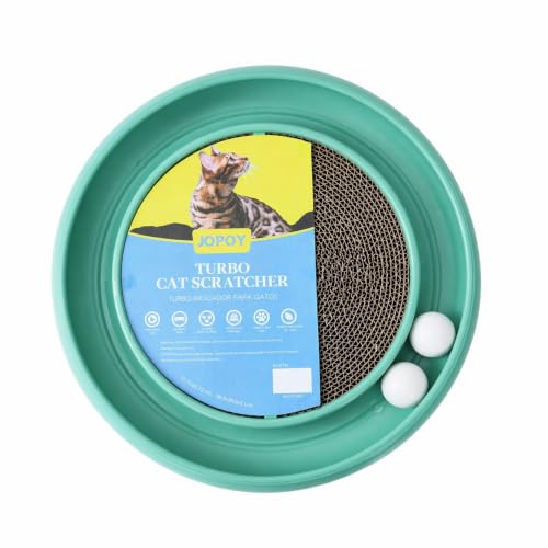 Cat Scratcher Toy Ball Track (Green) - color: Green