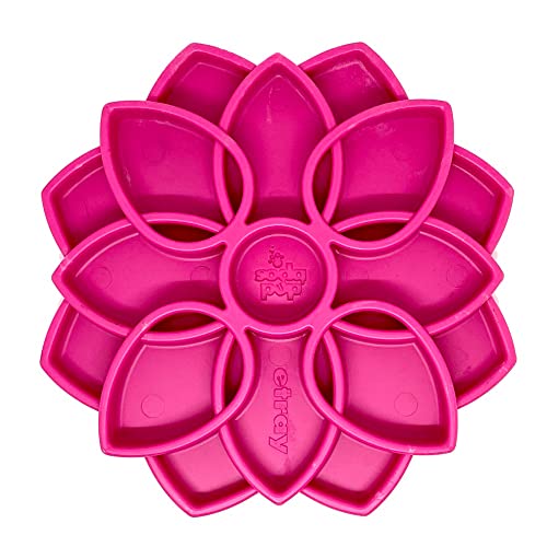 SodaPup Mandala eTray – Durable Slow Feeder Tray Made in USA from Non-Toxic, Pet-Safe, Food Safe Material for Mental Stimulation, Calming, Avoiding Overfeeding, Slow Eating, Healthy Digestion & More - color: eTray Mandala Pink