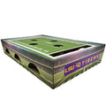 Pets First NCAA LSU Tigers Cat Scratcher Box, Game Day Cat Toy, NCAA Football Field Designed Cat Scratcher and Lounge, Stimulating Cat Game - color: LSU Tigers