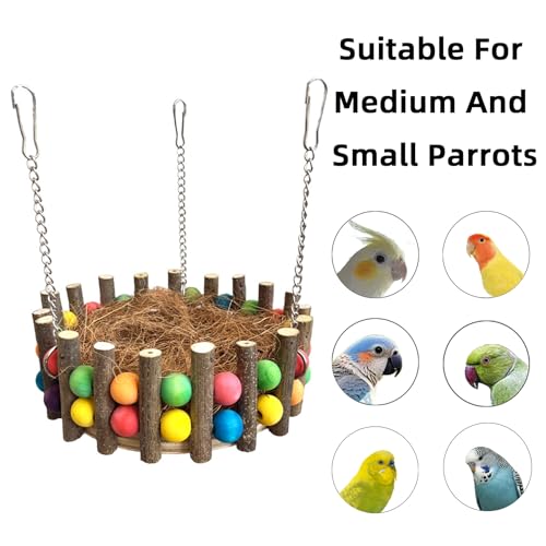 Bird Toys, Bird Perch Stand Playground for Cage (nest)