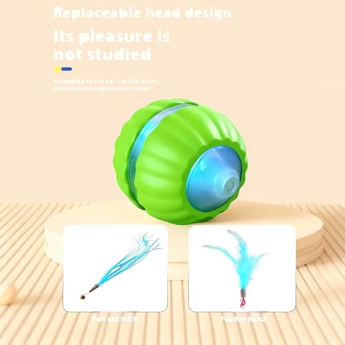 Interactive Cat Toys for Indoor Cats,Automatic Moving Kitten Toys - color: P08-Green