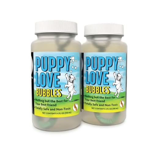 Puppy Love Bubbles, Peanut Butter Scented Bubbles 4oz. Bottle-2 Pack in Peanut Butter Flavor for Dogs - style: Peanut Butter