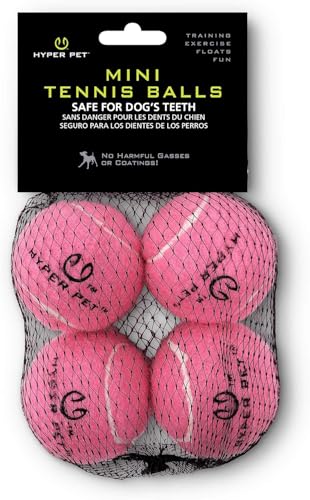 Hyper Pet Mini Extra Small Tennis Balls for Dogs, 1.75 Inch, 4 Pack, Pink - color: Pink, size: MINI 1.75" - 4 Pack