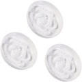 Melamine Slow Feeder Cat Bowls - 3 Pack Cat Food Dishes, 6.3 Inch Wide Opening Whisker Friendly Maze Plates for Dry and Wet Food, Dishwasher Safe, White - color: 3 Pack - White, size: 2"H