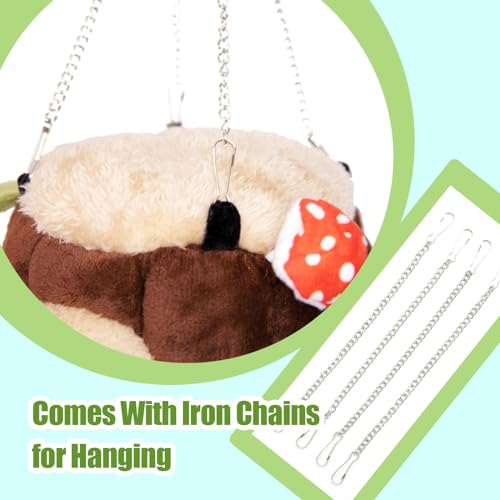 Guinea Pig Hideout Hamster Cage Accessories,Stump Style Soft Washable Hedgehog,Ferret,Rat Hammock for Cage,Chinchilla,Ferret, Bunny Bed,Small Animal Houses & Habitats(M) - size: Medium